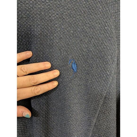 7 Diamonds Navy Blue Textured Pullover Hoodie Sweatshirt - Size L - Picture 5 of 8